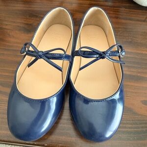 Janie and Jack Navy Patent Leather Shoes 13c